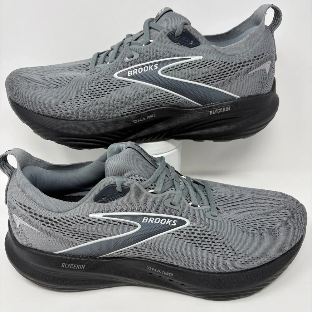 Brooks Glycerin 22 Mens Size 11 Wide Grey Athletic Running Shoes (1104452E078)
